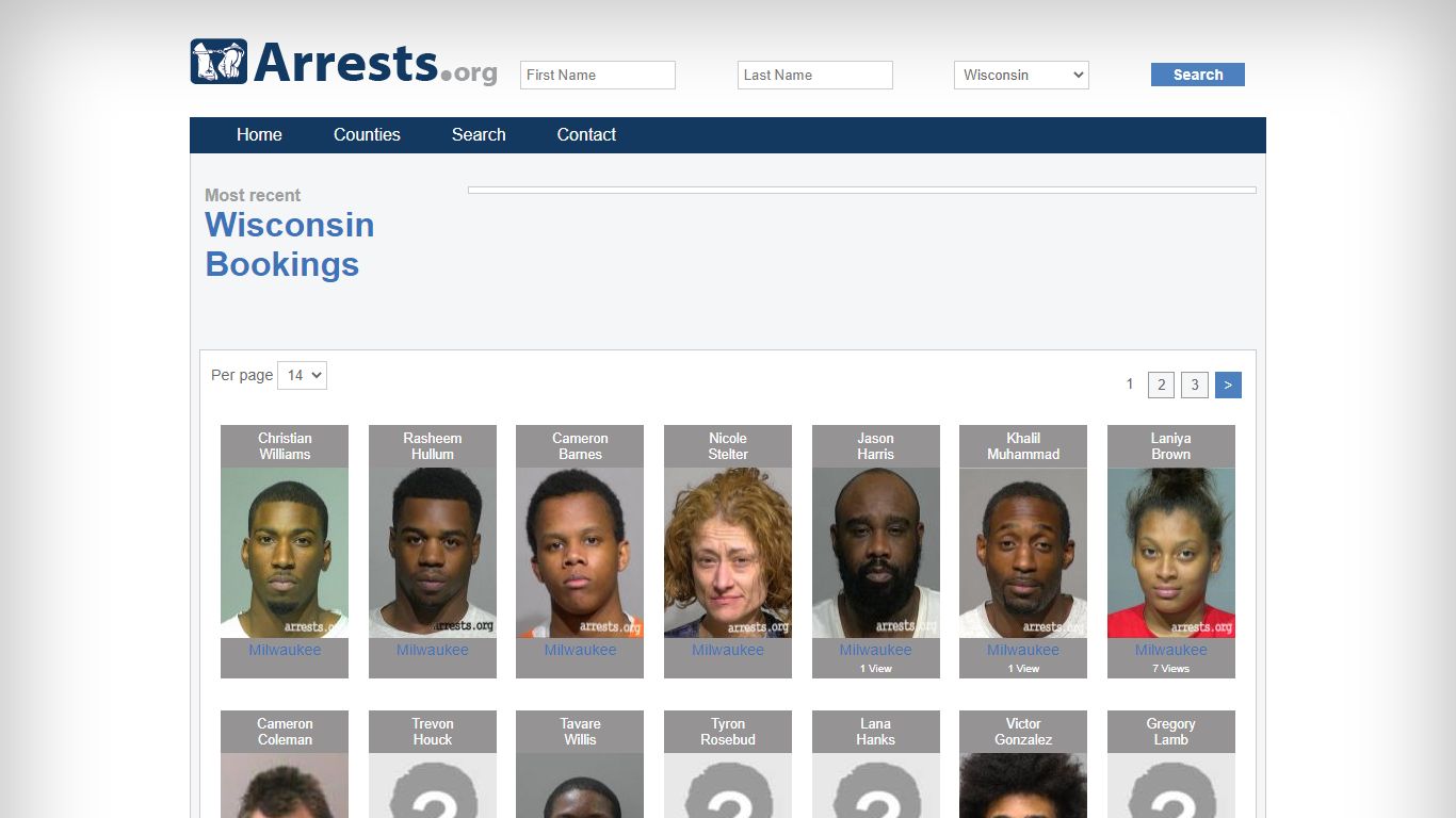 Wisconsin Arrests and Inmate Search